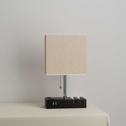 T20 Stylish Multi-Functional Table Lamp with Phone Stands | USB Ports & Outlets - VividAuras